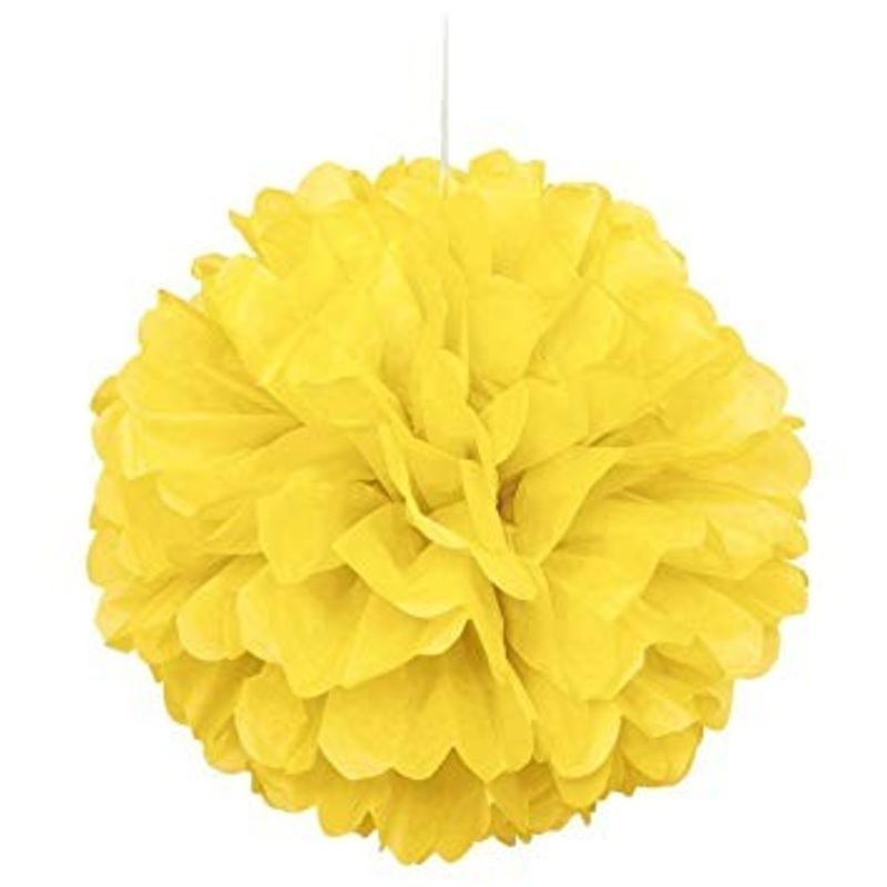 Yellow tissue paper Pom Pom