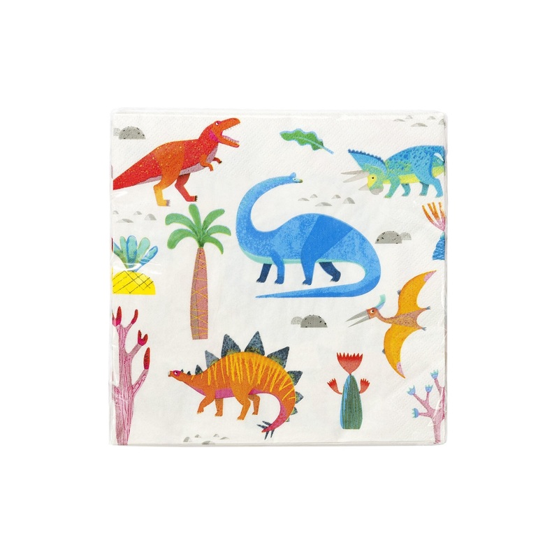20 dinosaur paper napkins