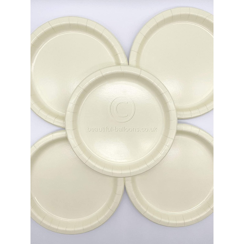 40 x Cream Paper Party Plates