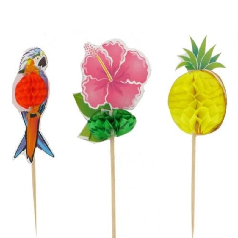 50 Assorted Luau & Hawaiian Picks