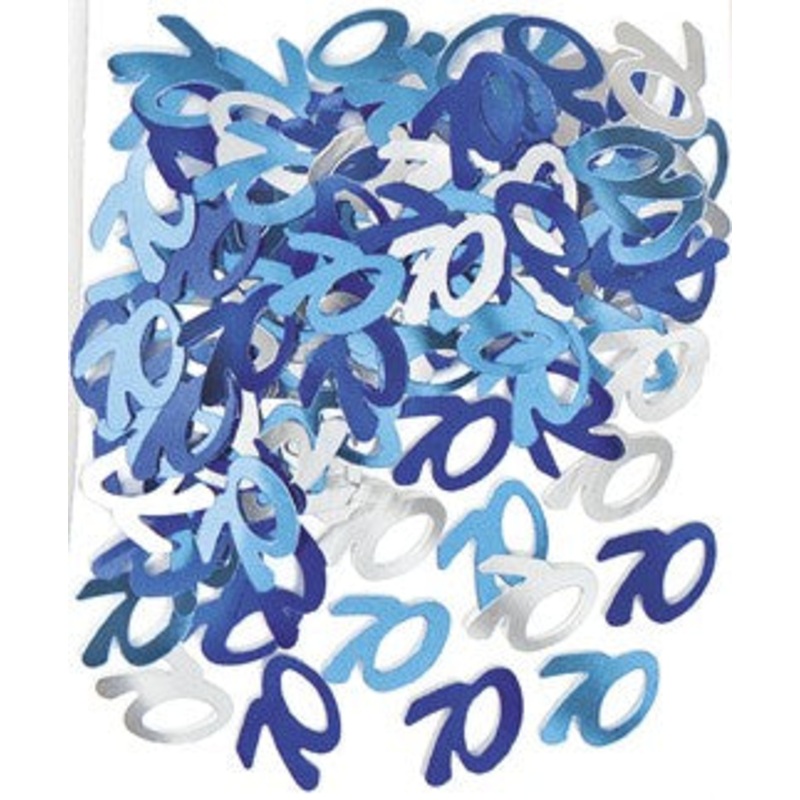 70th Blue Foil Confetti