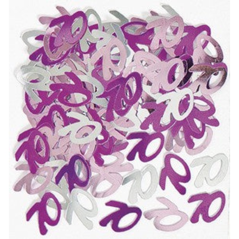 70th Pink Foil Confetti