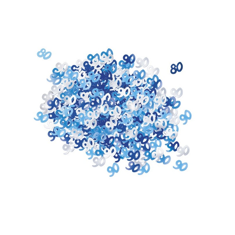 90th Blue Foil Confetti