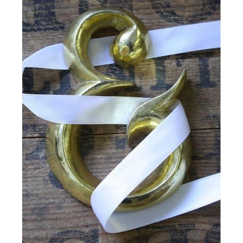 Double Faced White Satin, 15mm