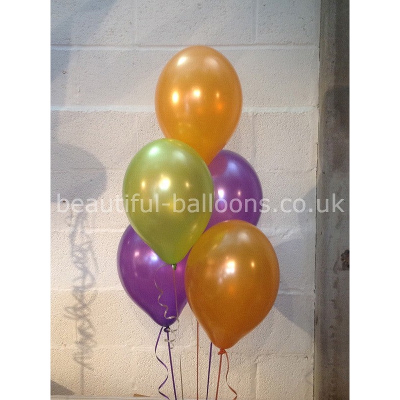 Halloween Shade Range Pearlised Latex Balloons (Helium Quality)