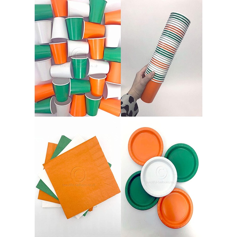 Irish Shade Range Party Kit - Cups, Napkins and Plates! Complete Kit