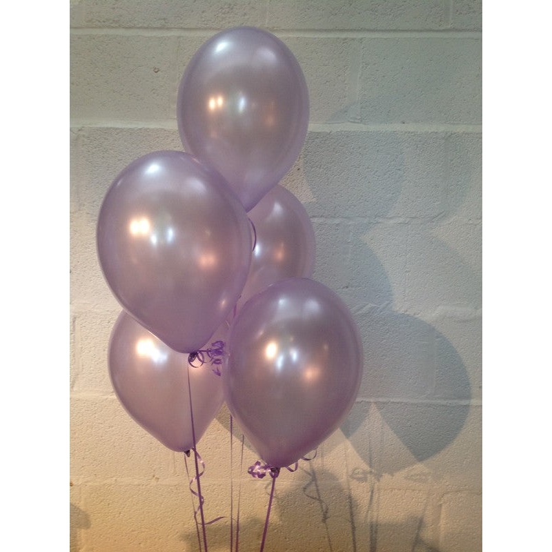 Lavender Lilac Single Shade Range Pearlised Latex Balloons (Helium Quality)