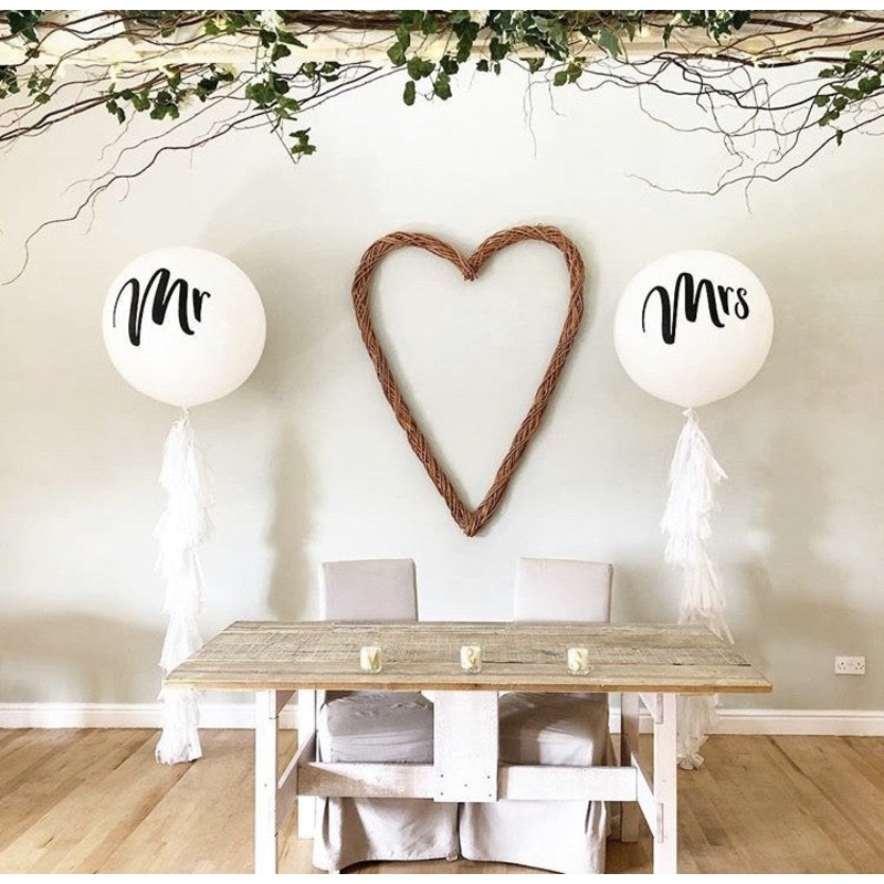 Mr & Mrs 36" Paddle Balloons