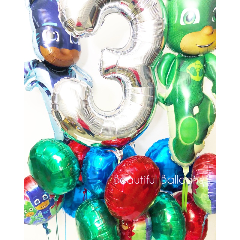 PJ Mask Foil Balloon Bunch