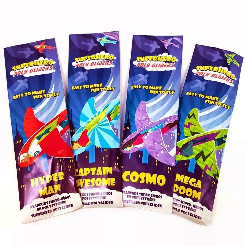 Superhero Poly Gliders - pack of 10