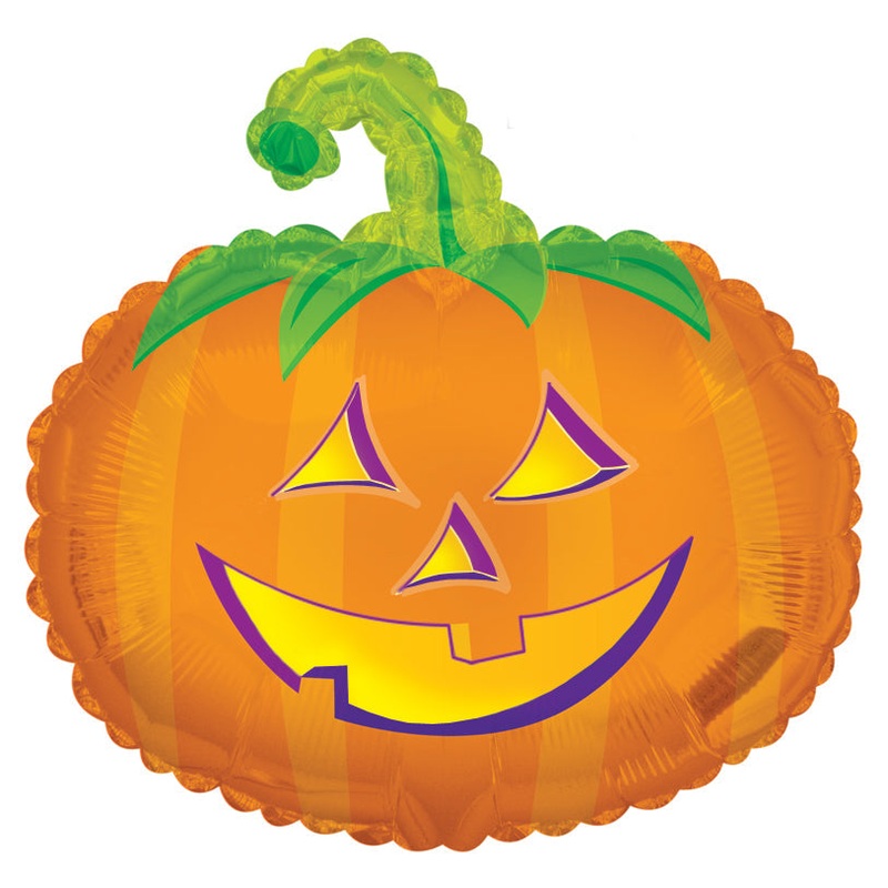 11" Airfill Only Whimsical Pumpkin Balloon