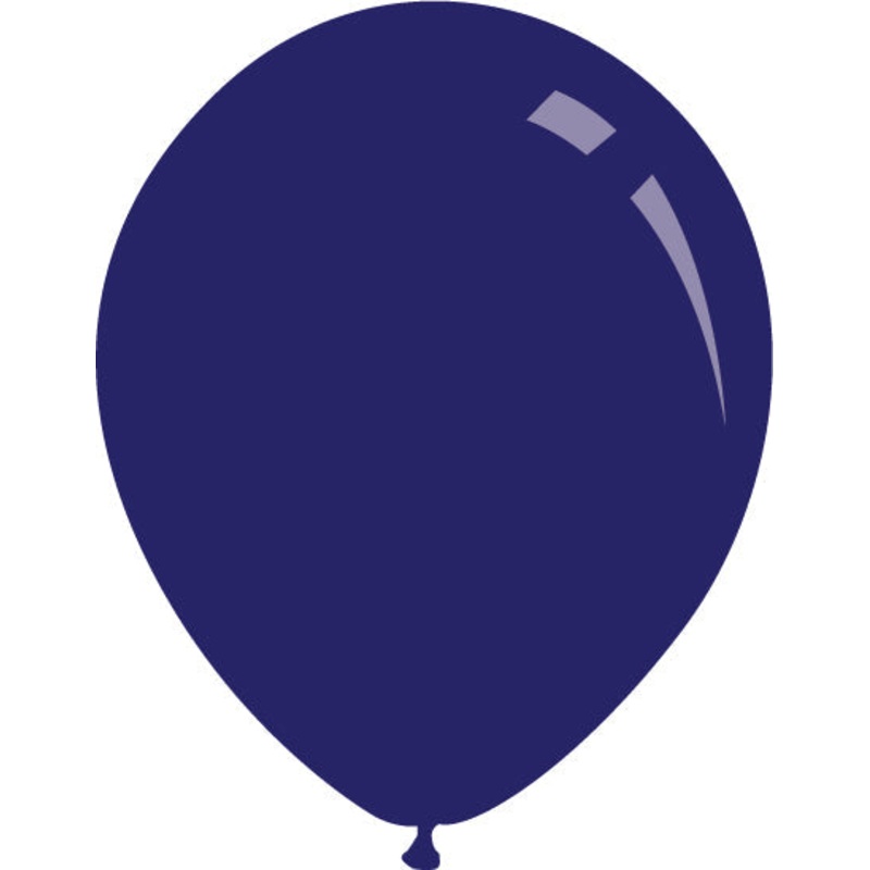12" Deco Midnight Night Blue Decomex Latex Balloons (100 Per Bag)