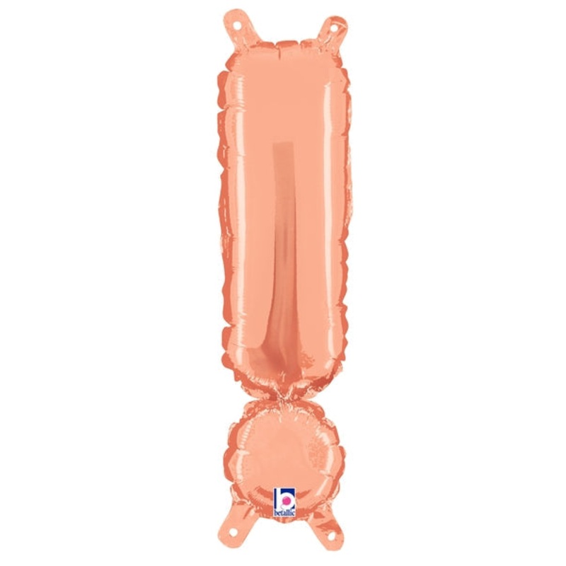 14" Airfill Only Megaloon Jr. Balloon Exclamation Point ( ! ) Rose Gold