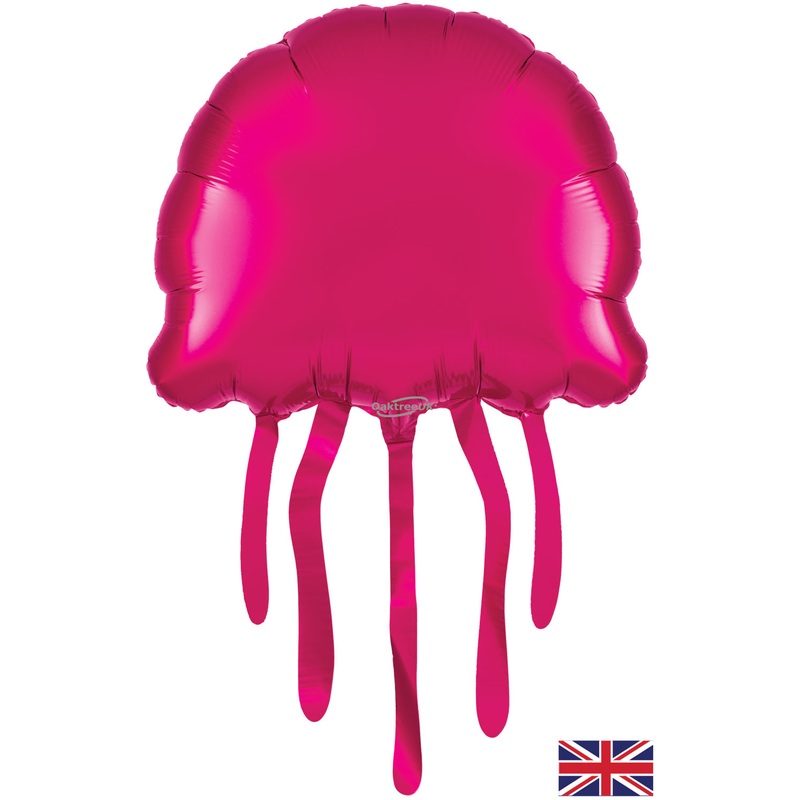 17.5" x 29.5" Inch Pink Jellyfish Oaktree Brand Mylar/Foil Balloon