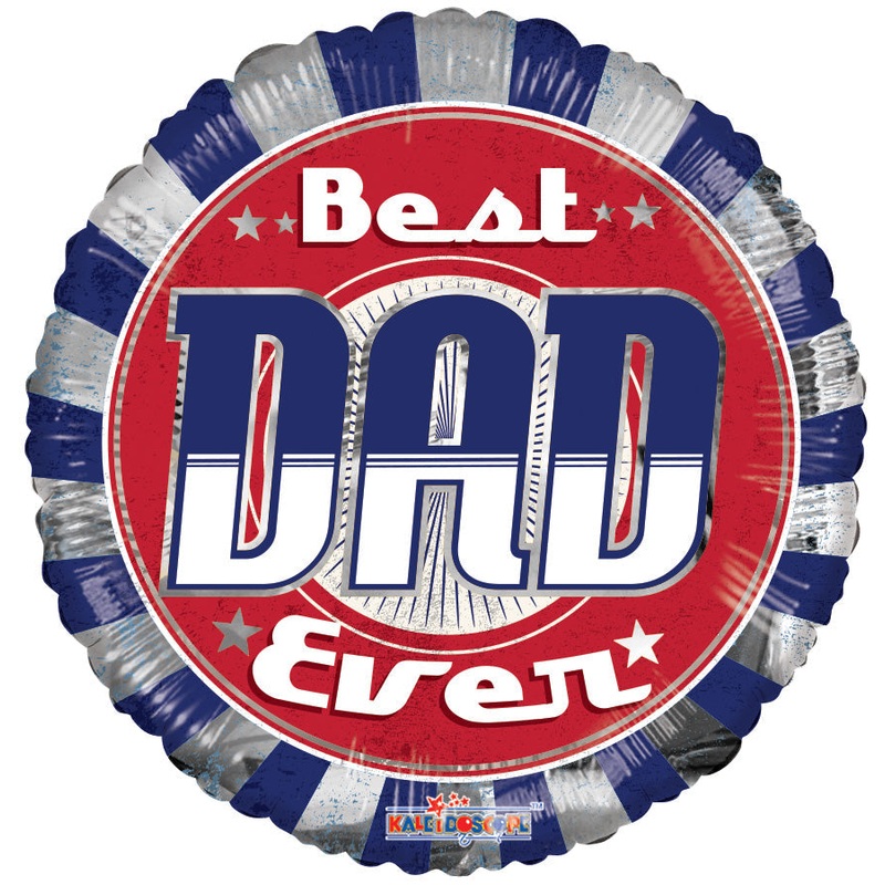 18" Best Dad Ever Vintage Foil Balloon