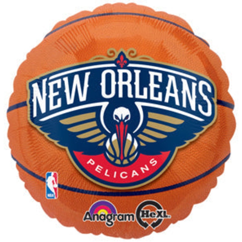 18" NBA New Orleans Pelicans Basketball Balloon