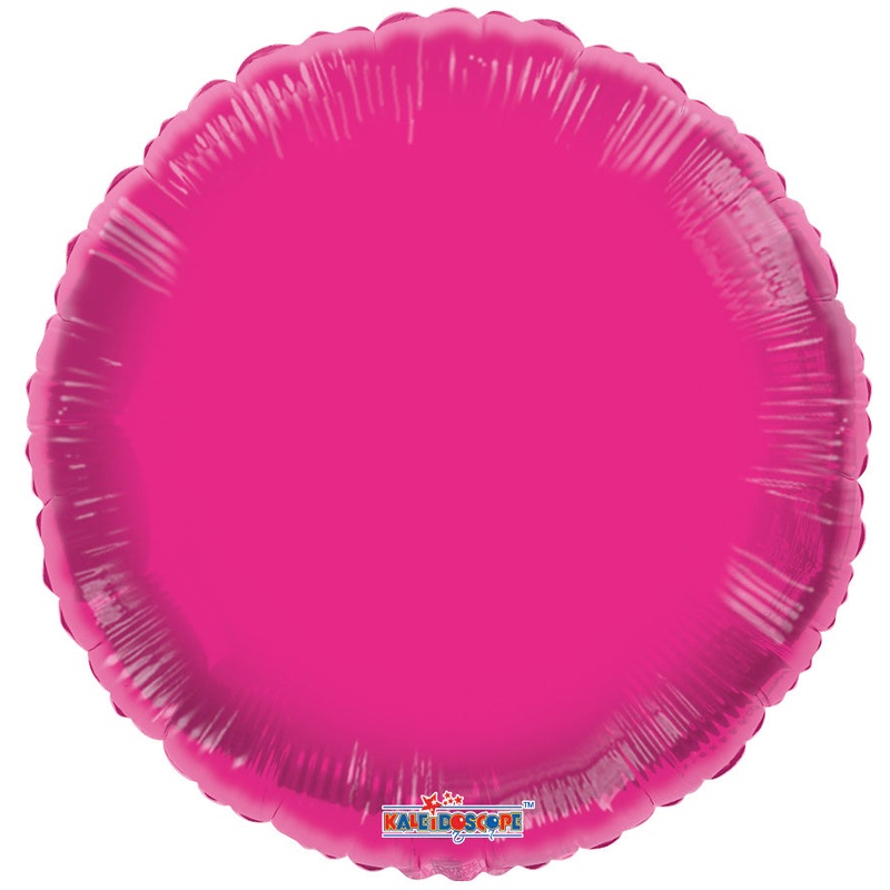 18" Solid Hot Pink Neon Gellibean Foil Balloon