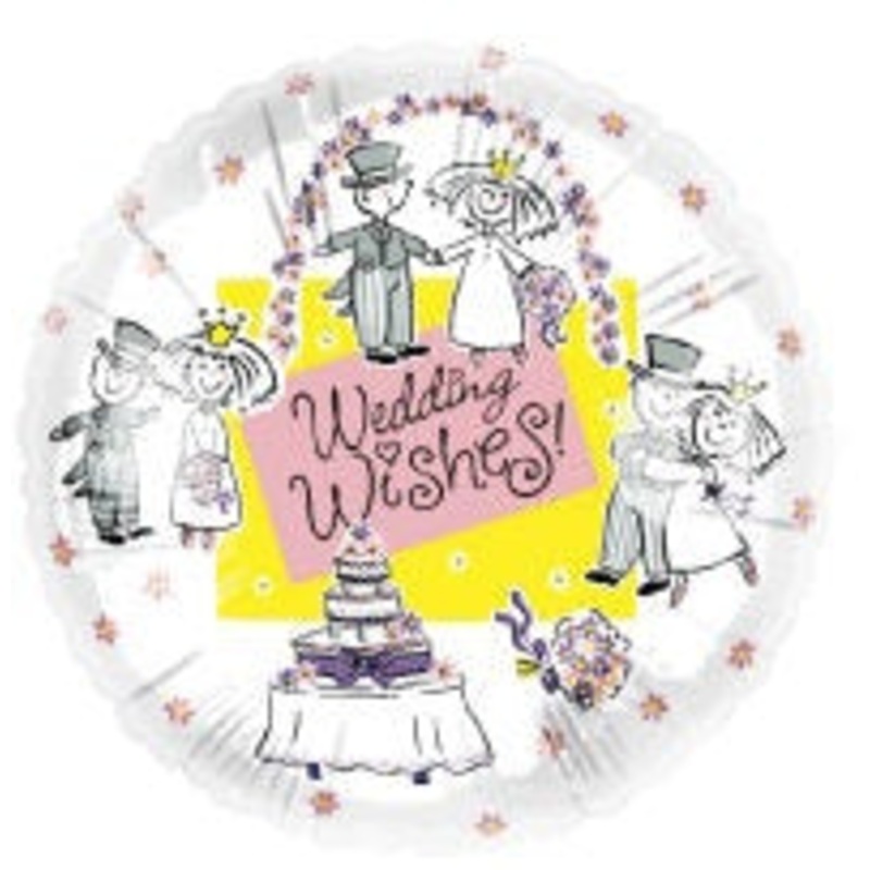 18" Wedding Wishes Balloon