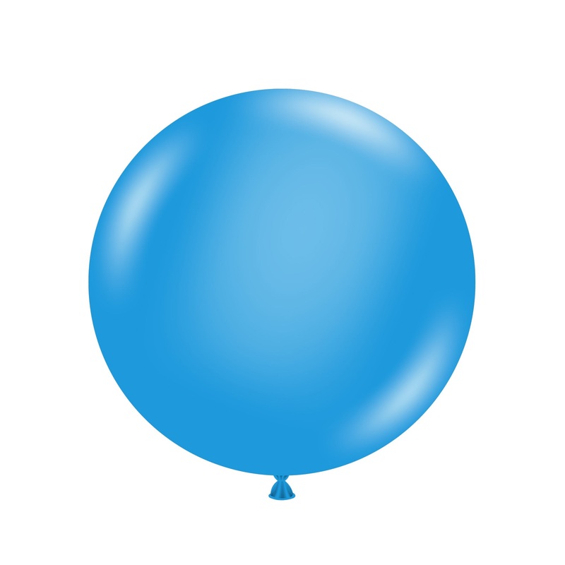 36" Blue Tuftex Standard Latex Balloons (2 Per Bag)