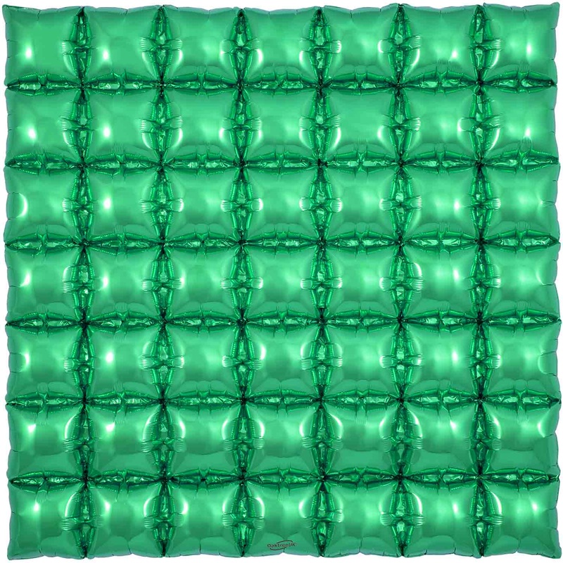 36" Green 7x7 Squares Waffle Wall Foil Balloon
