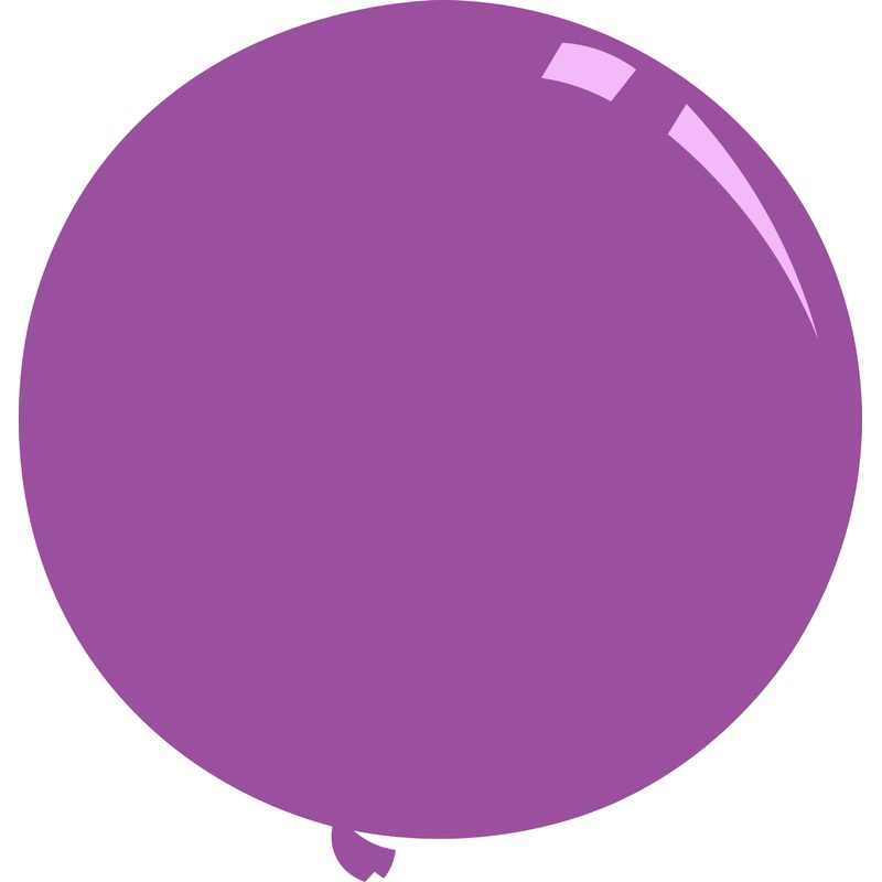 36" Standard Lavender Decomex Latex Balloons (5 Per Bag)