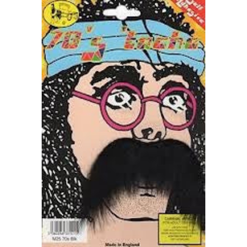 70's Moustache - Black