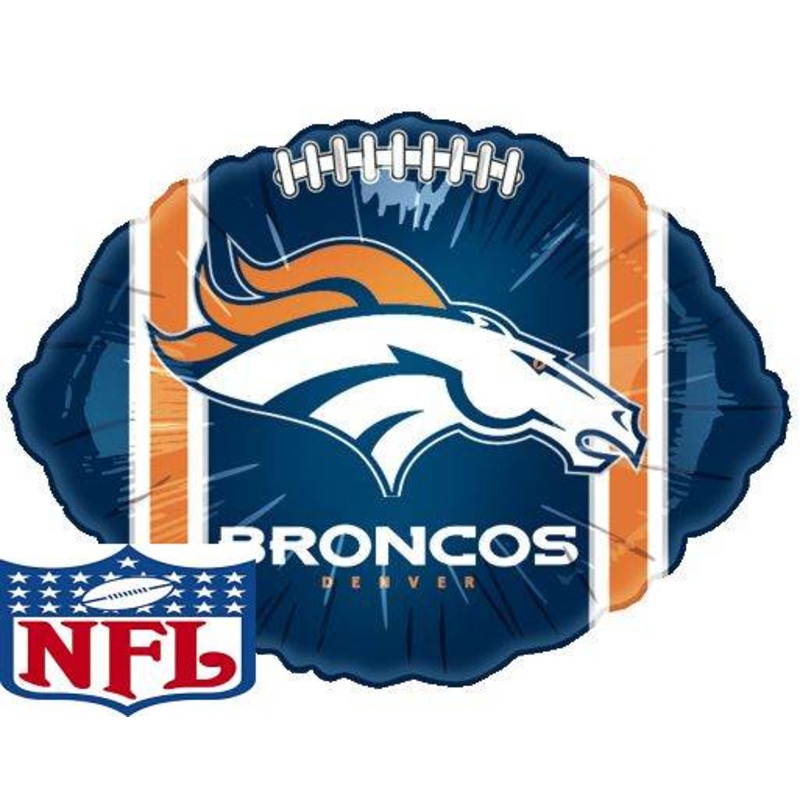 9" Airfill Only NFL Denver Broncos Football Balloon