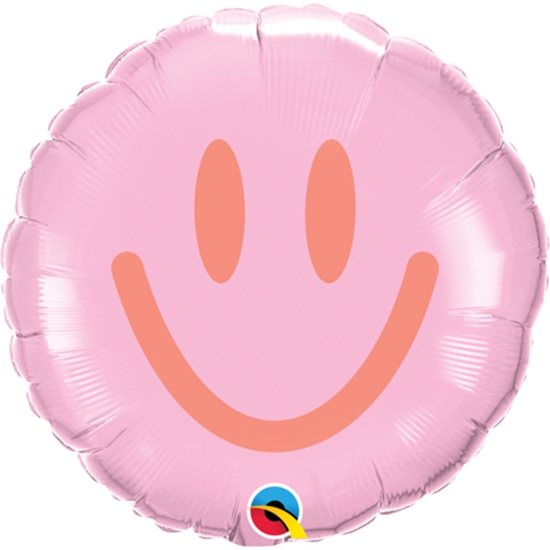 9" Airfill Only Pink & Coral Smiles Balloon