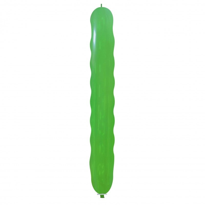 94" Spiral Cattex Brand Standard Green Latex Balloons