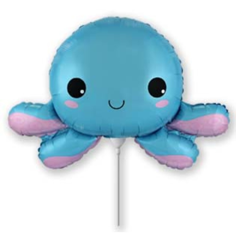 Airfill Only Mini Octupus Foil Balloon