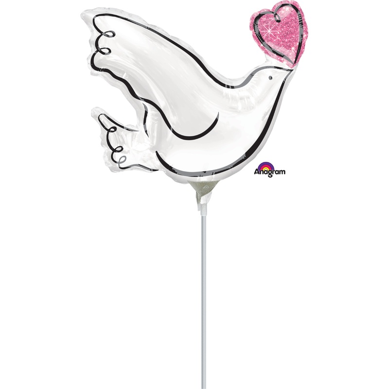 Airfill Only Wedding Dove Balloon