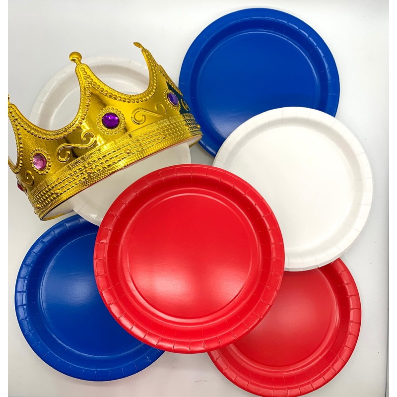 Red White and Blue Paper Plates x40