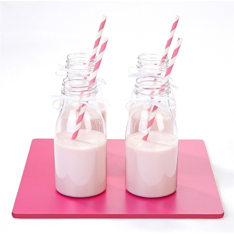 Straws - Pink & White Stripey Paper Straws x 30 Wedding - Party