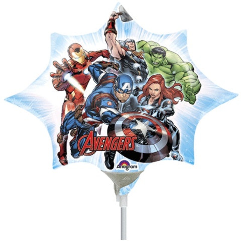 11" Airfill Only Stick Sold Separately Avengers Balloon
