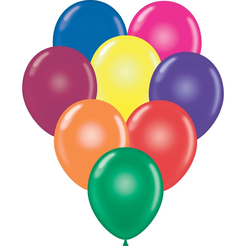 11" Crystal/Jewel Assorted Tuftex Latex Balloons (100 Per Bag)