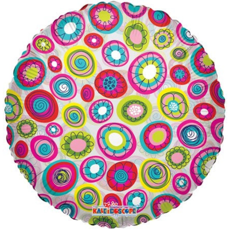 18" Decorative Bright Circles Balloon