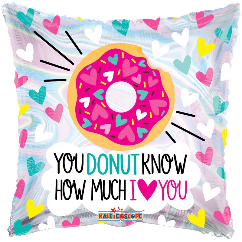 18" Donut Love Holographic Foil Balloon
