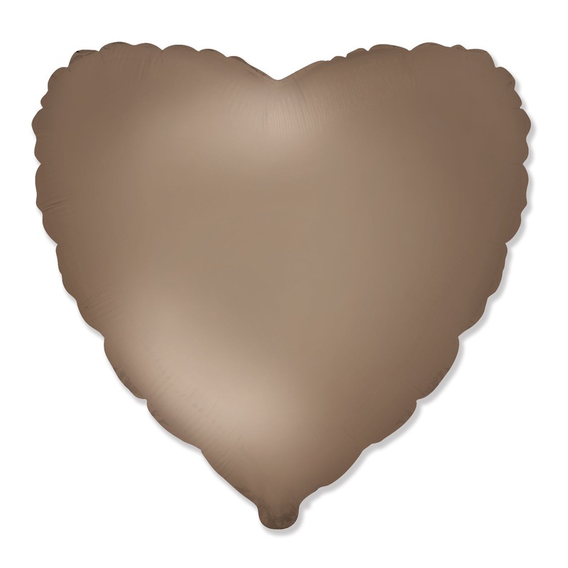 18" Heart Matte Starlight Gold Solid Color Foil Balloon Brand Flexmetal