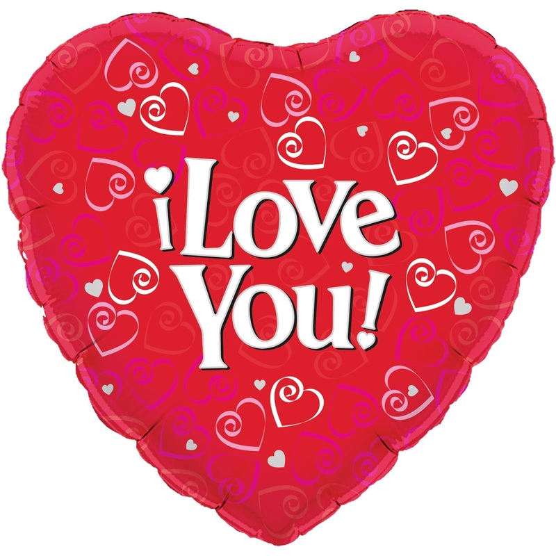 18" I Love You Oaktree Foil Balloon