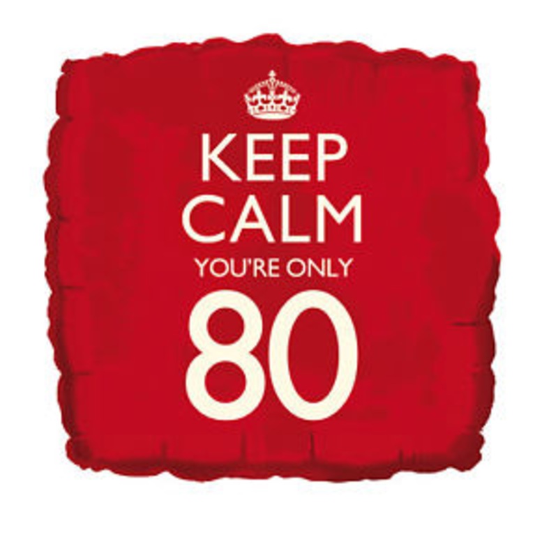 18" Keep Calm "80" Foil Balloon