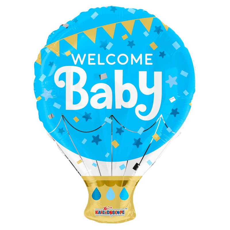 18" Shape Welcome Baby Blue Shape Balloon