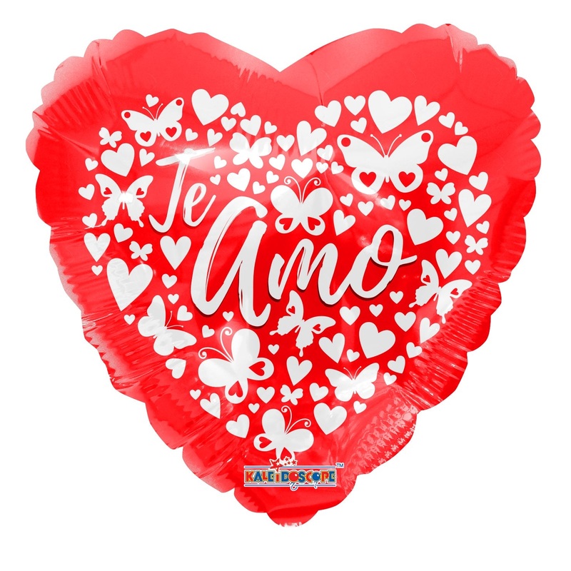 18" Te Amo Paper Cuts Foil Balloon (Spanish)