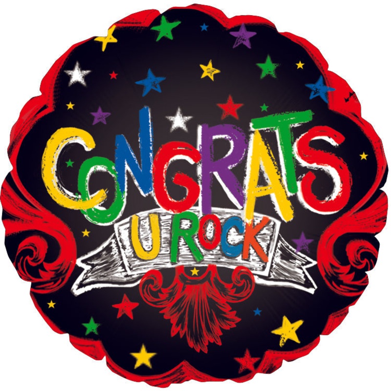 24" Congrats You Rock Balloon