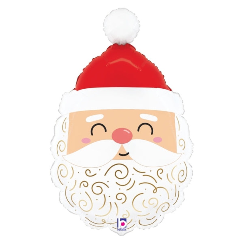 25" Foil Balloon Shape Joyful Santa