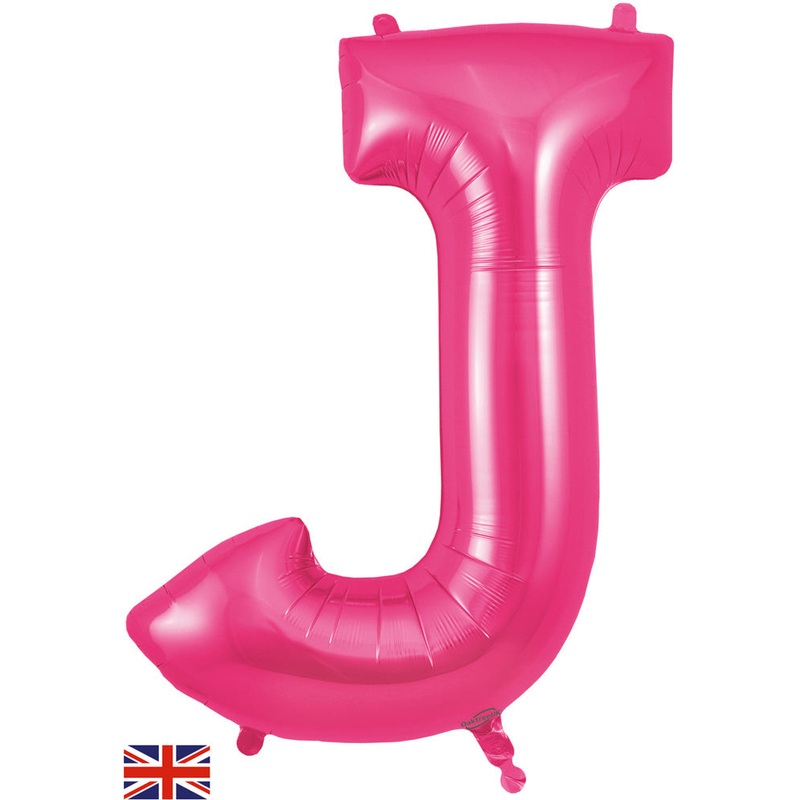 34" Letter J Pink Oaktree Brand Foil Balloon