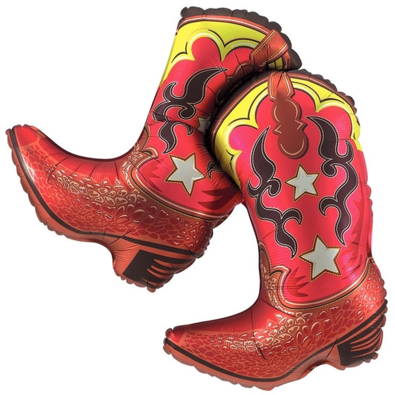 36" Dancing Western Boots Super Shape Balloon