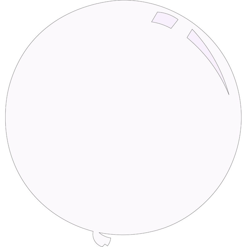 36" Standard White Decomex Latex Balloons (5 Per Bag)