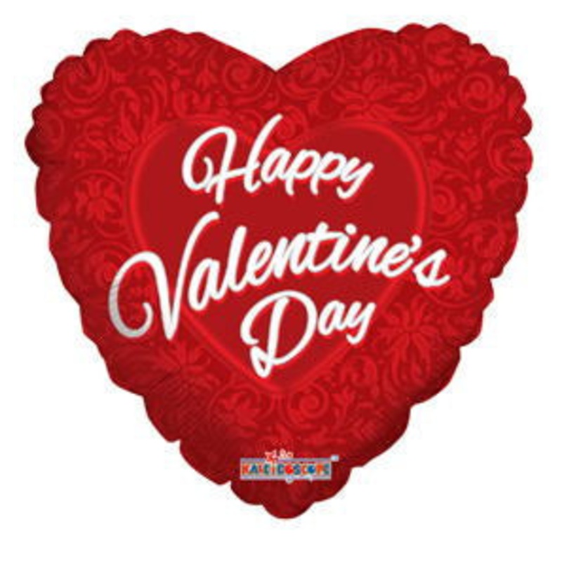 4" Airfill Only Happy Valentine's Day Balloon Pattern