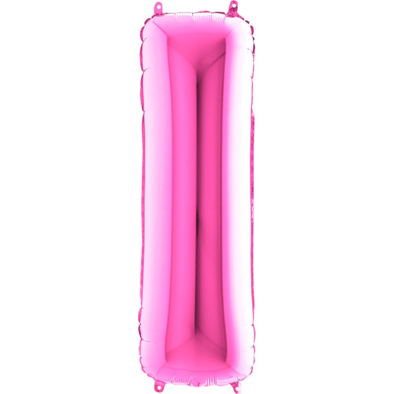 40" (34" Inflated) Foil Shape Megaloon Balloon Letter I Fuchsia/Pink