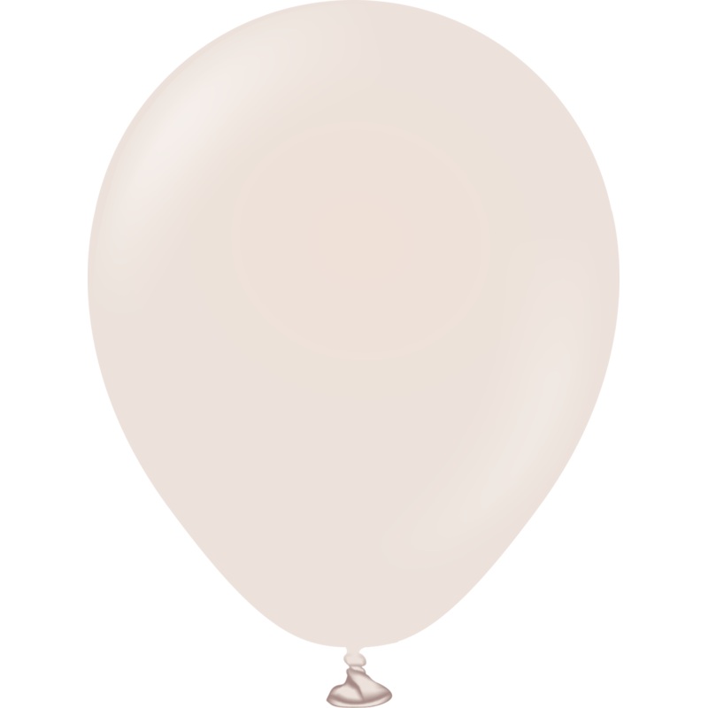 5" Kalisan Latex Balloons Retro White Sand (50 Per Bag)